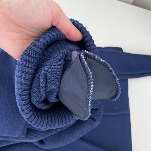 Vintage Belford 100% silk knit long sleeve turtleneck sweater in navy blue L - Picture 10 of 11
